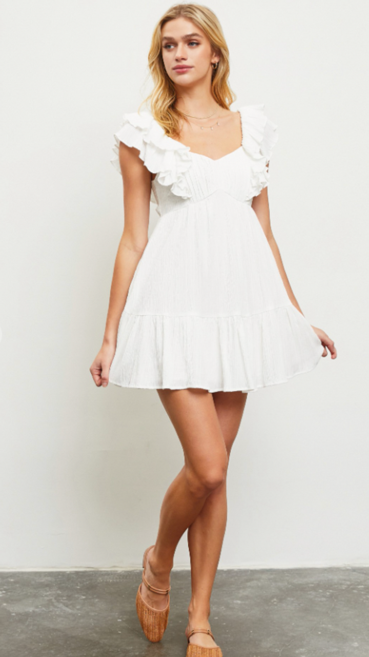 Ivory Ruffle Dress