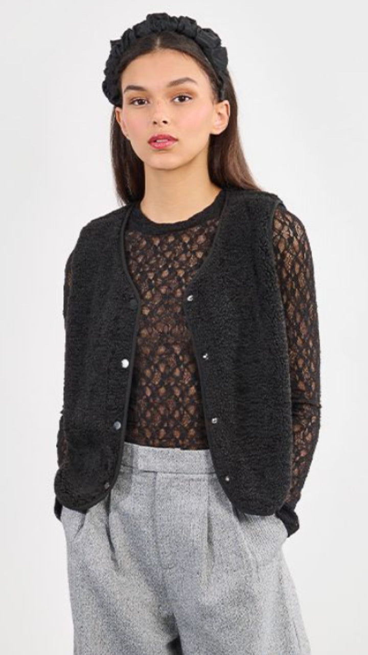 Black Lace Undersweater Top