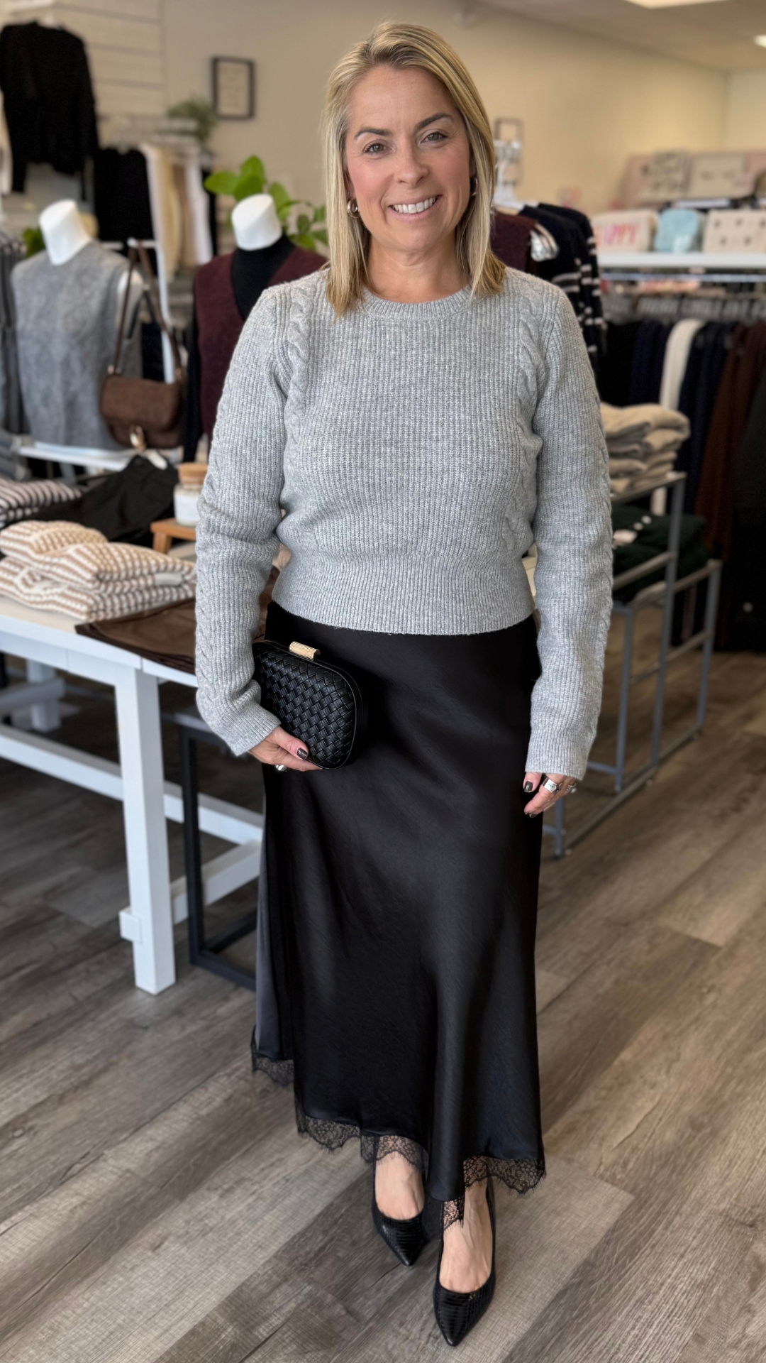 Cable Knit Long Sleeve Sweater
