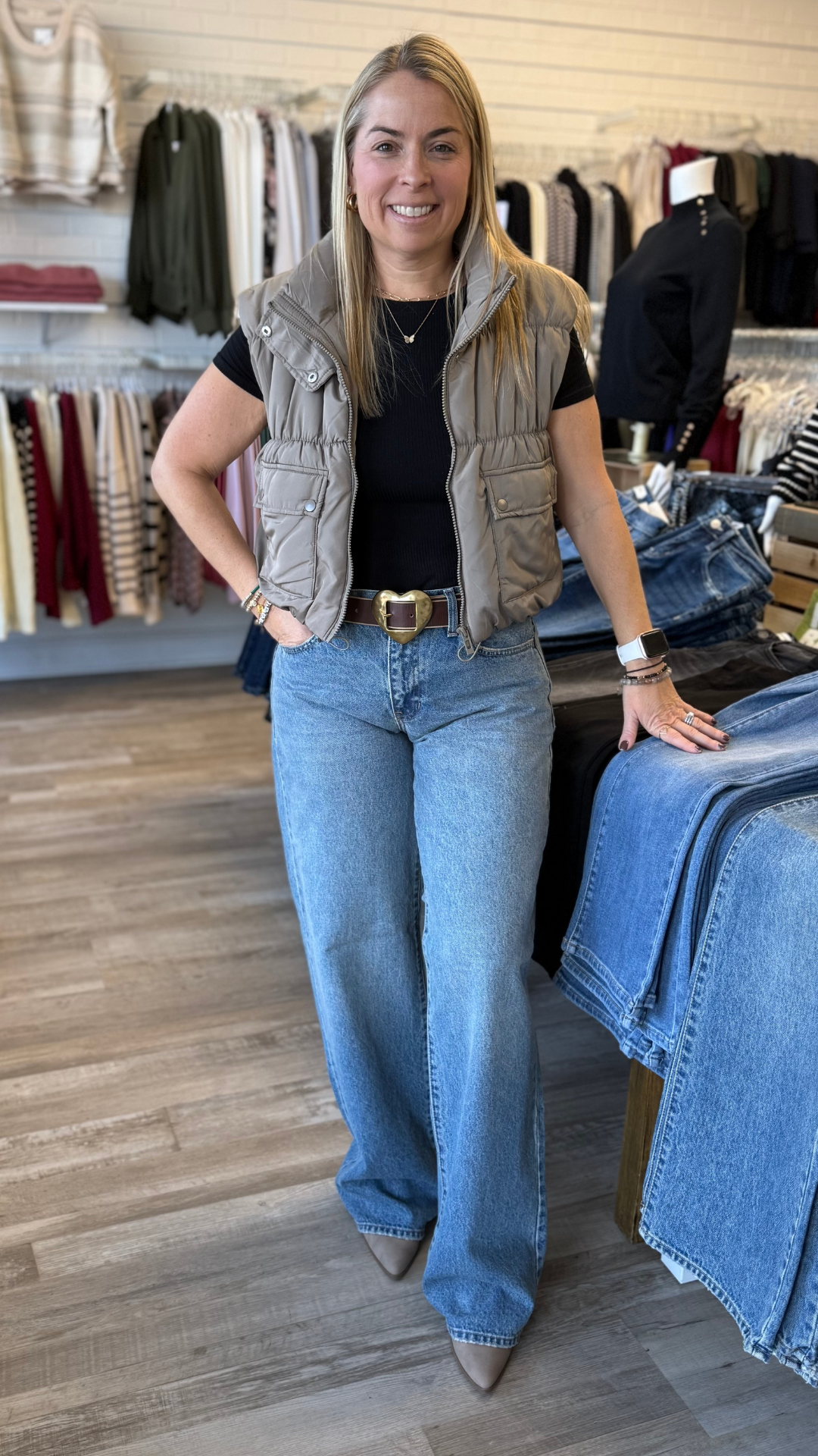 Low Rise Medium Wash Baggy Slouch Jeans