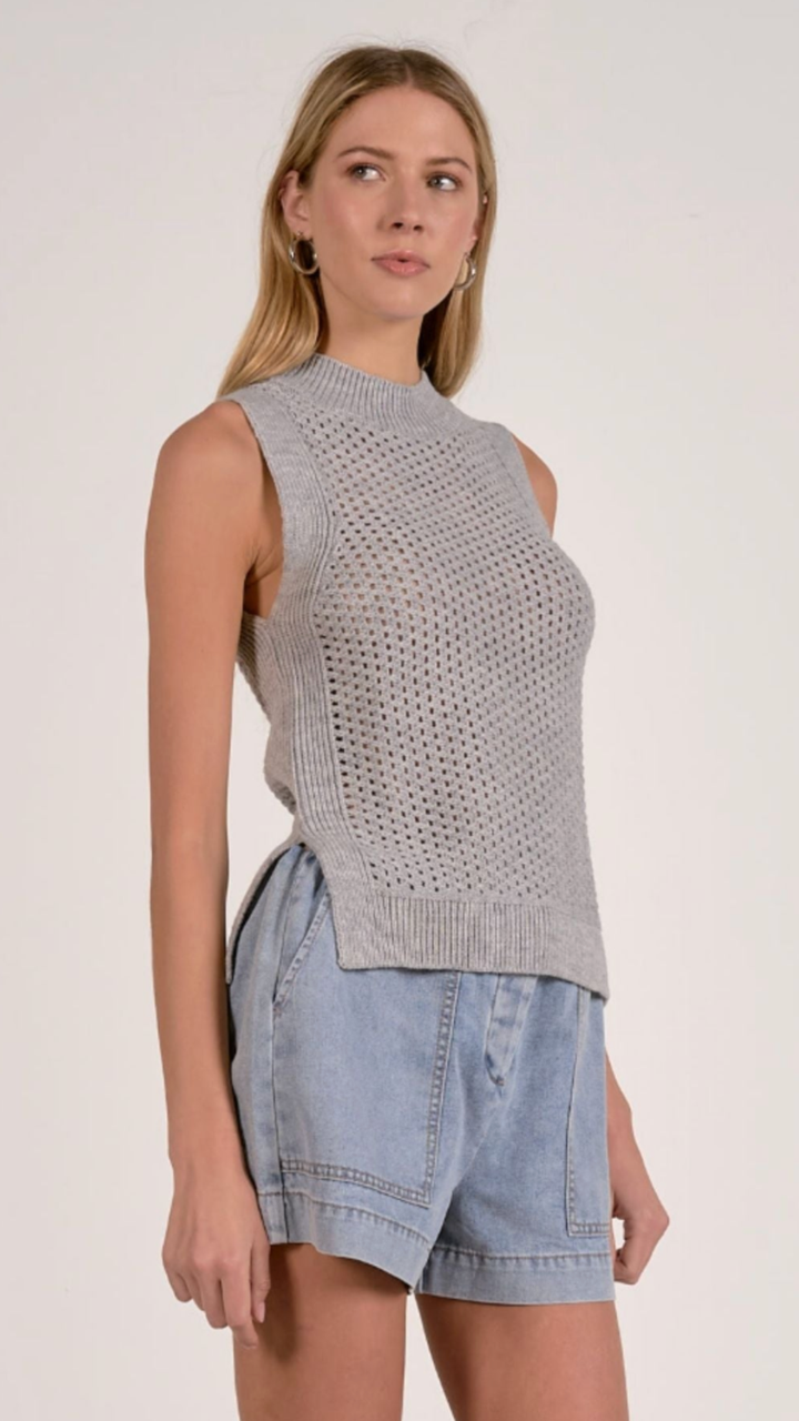 Light Gray Knit Sweater Tank