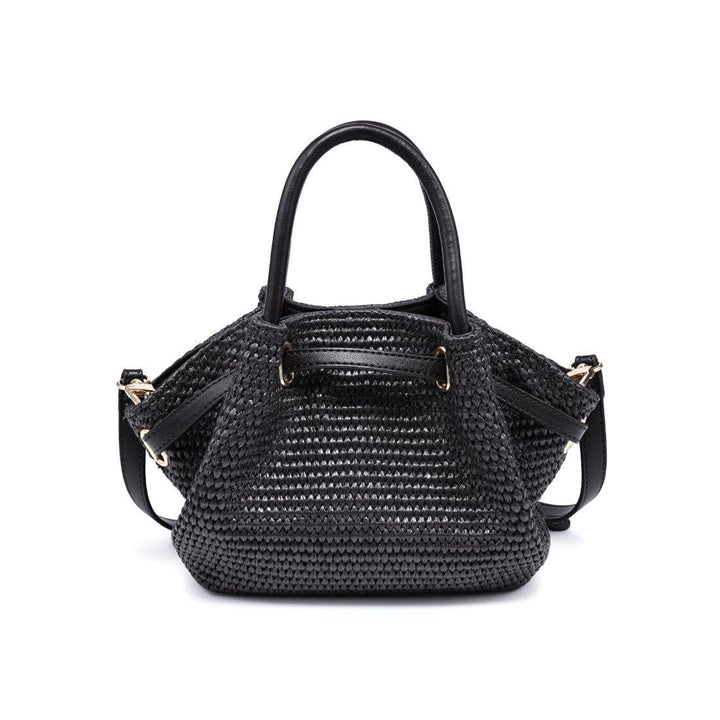 Chocolate Selena Straw Crossbody Bag
