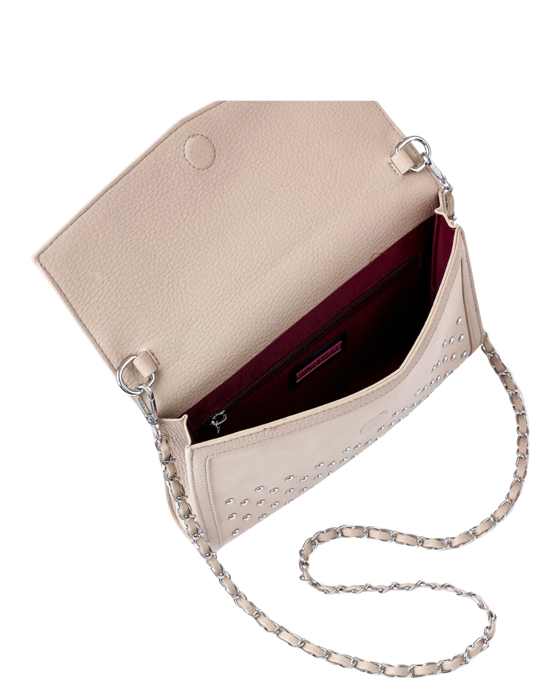 Beth Wheat Suede Clutch