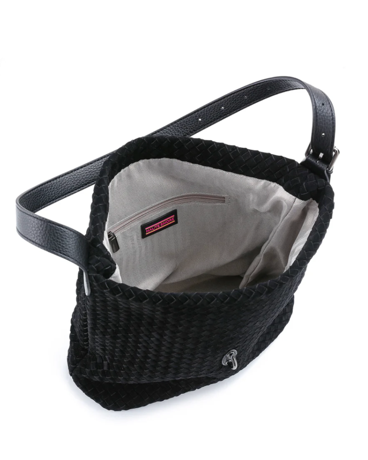 Sandy Woven Black Shoulder Bag