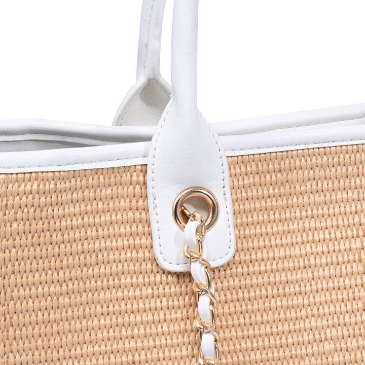 Natural White Jaxon Tote Bag