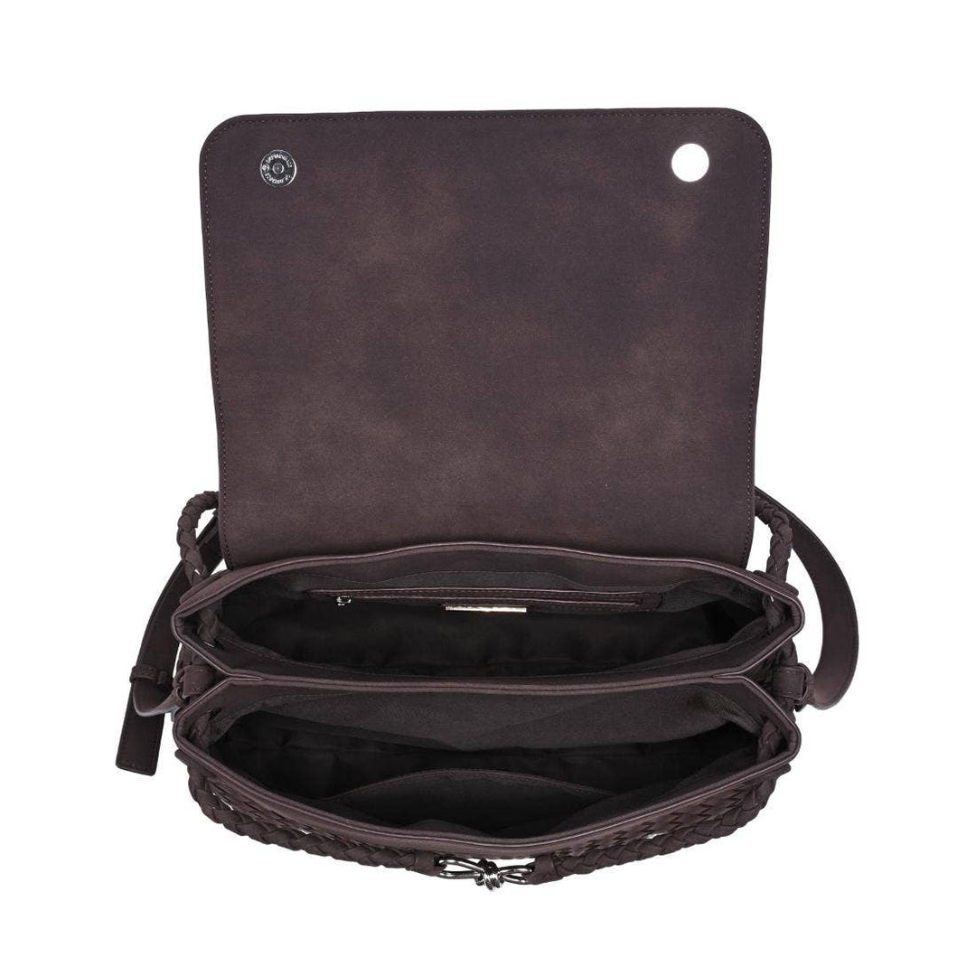 Chocolate Serenee Satchel Handbag