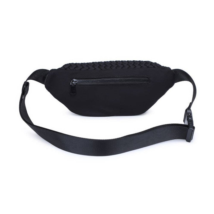 Black Woven Neoprene Belt Bag