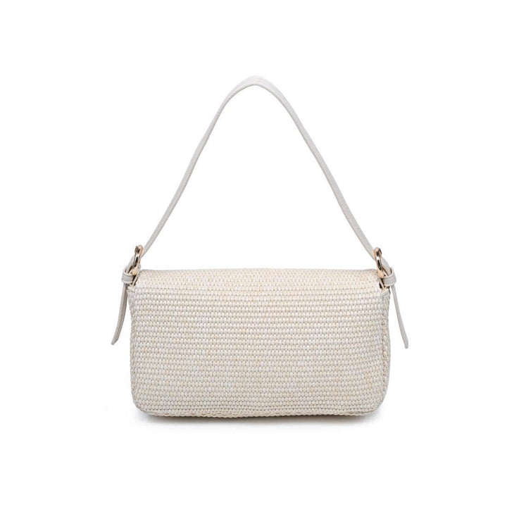 Ivory Gloria Straw Shoulder Bag