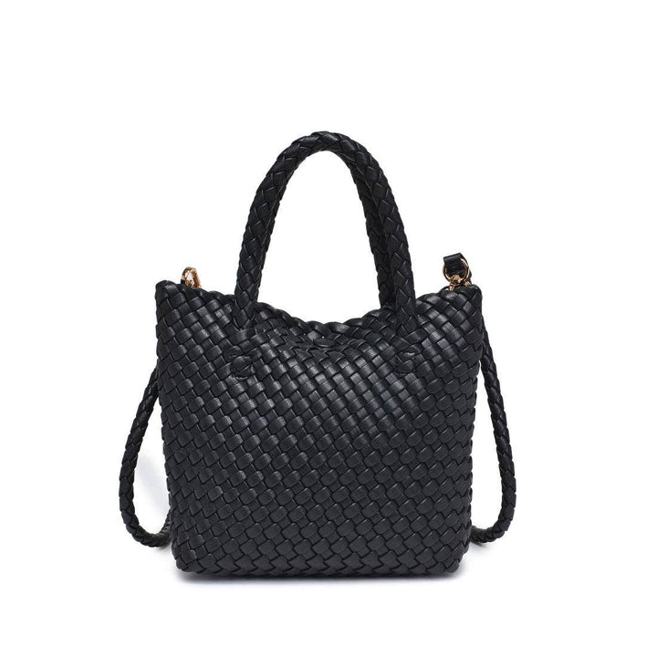 Black Leanna Woven Crossbody