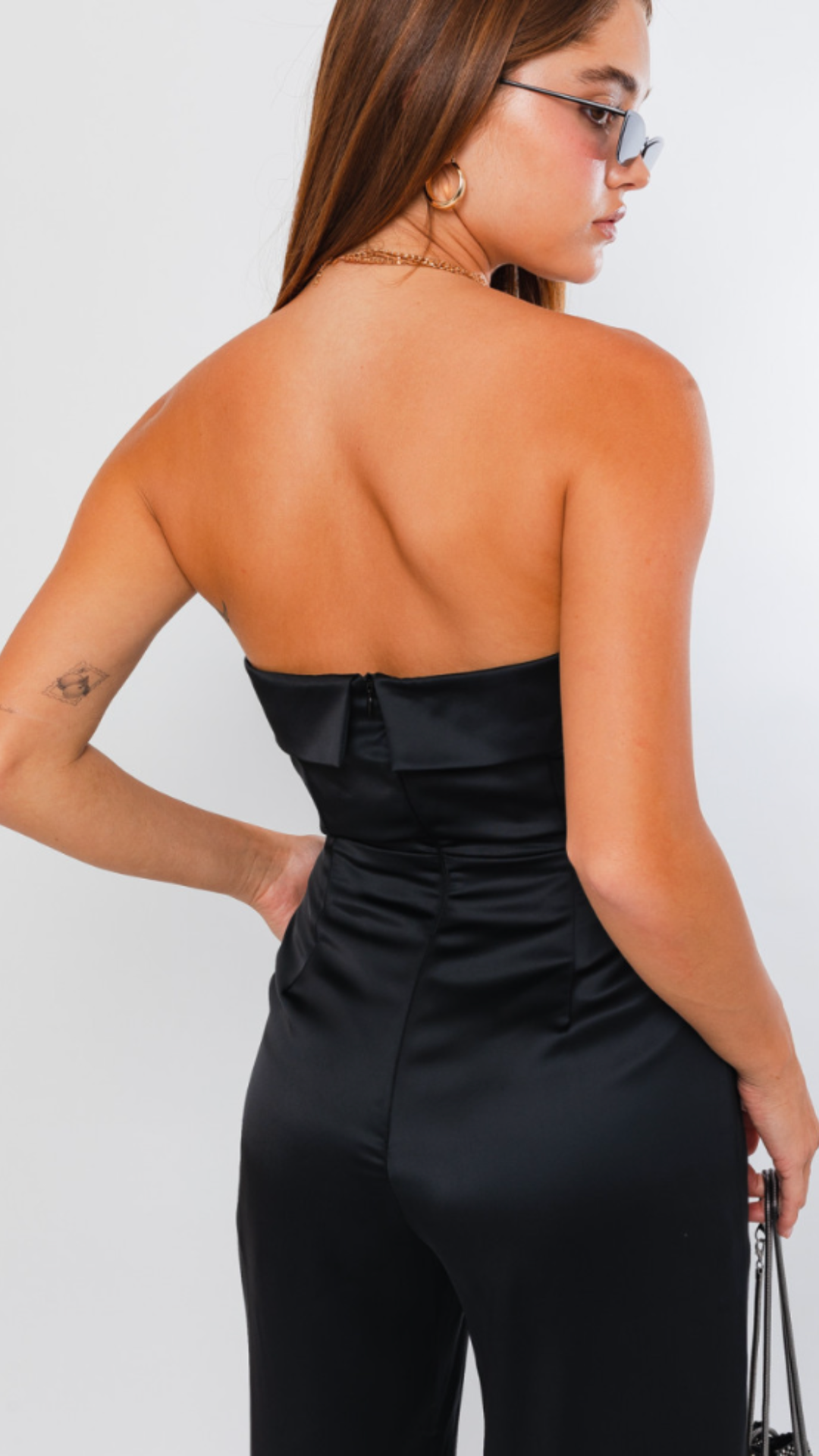 Tube Top Satin Jumpsuit